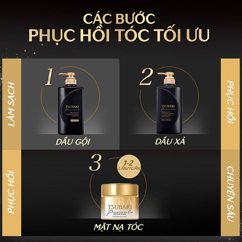 Mặt nạ ủ tóc cao cấp phục hồi hư tổn Tsubaki Shiseido 180g  thương hiệu TSUBAKI