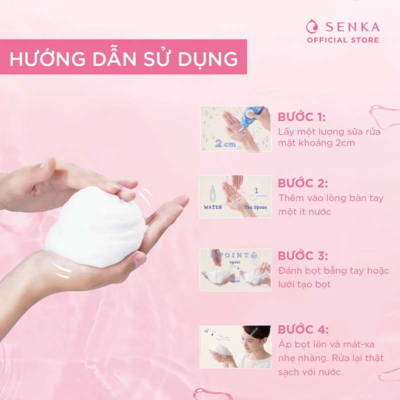 Sữa rửa mặt collagen Senka Perfect Whip Collagen 120g  thương hiệu SENKA