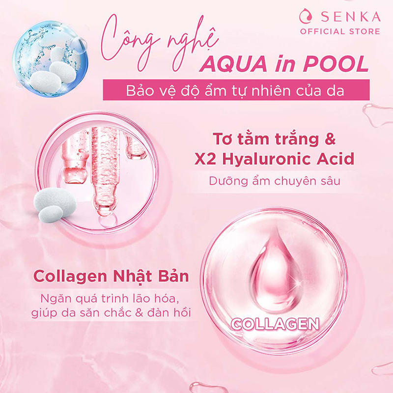 Sữa rửa mặt collagen Senka Perfect Whip Collagen 120g  thương hiệu SENKA