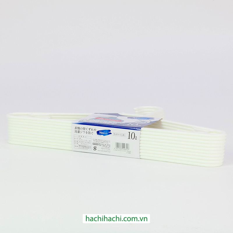 Móc phơi quần áo 10 cái màu trắng thương hiệu TOWA