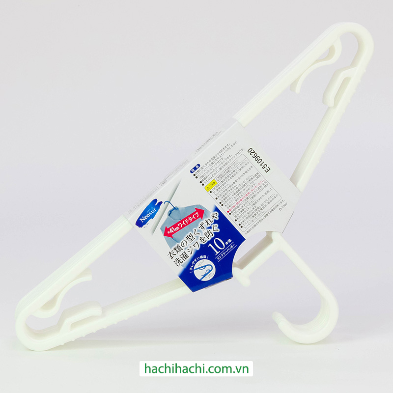 Móc phơi quần áo 10 cái màu trắng thương hiệu TOWA