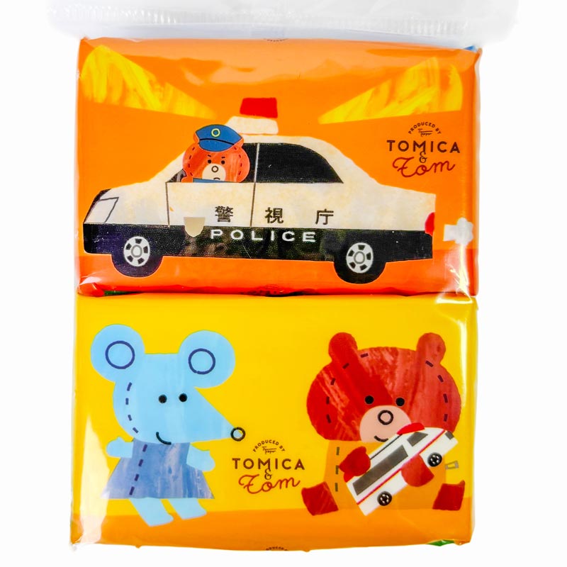 Khăn giấy bỏ túi 2 lớp Tomica & Tom (8 tờ x 4 gói) thương hiệu 