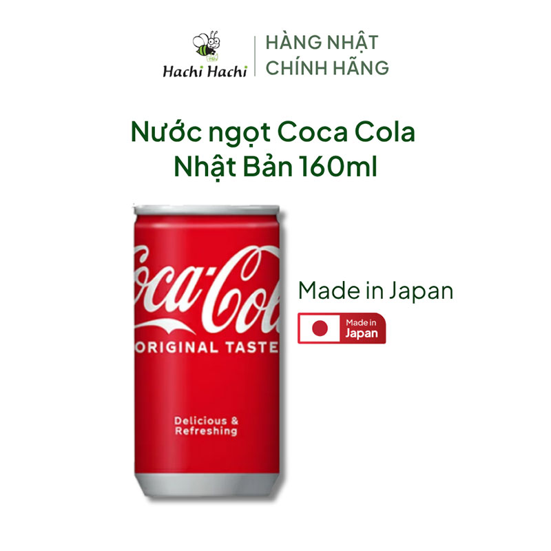 Nước ngọt Coca Cola Nhật Bản lon nhí 160ml thương hiệu COCA COLA