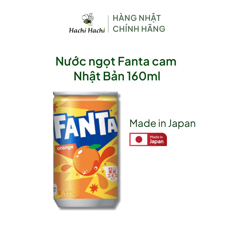 TPBS:Nước ngọt Fanta cam Nhật Bản 160ml thương hiệu COCA COLA