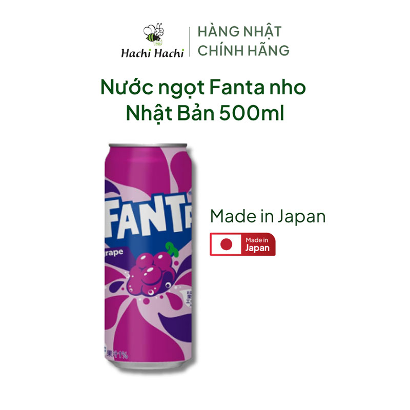 TPBS:Nước ngọt Fanta nho Nhật Bản 500ml thương hiệu COCA COLA