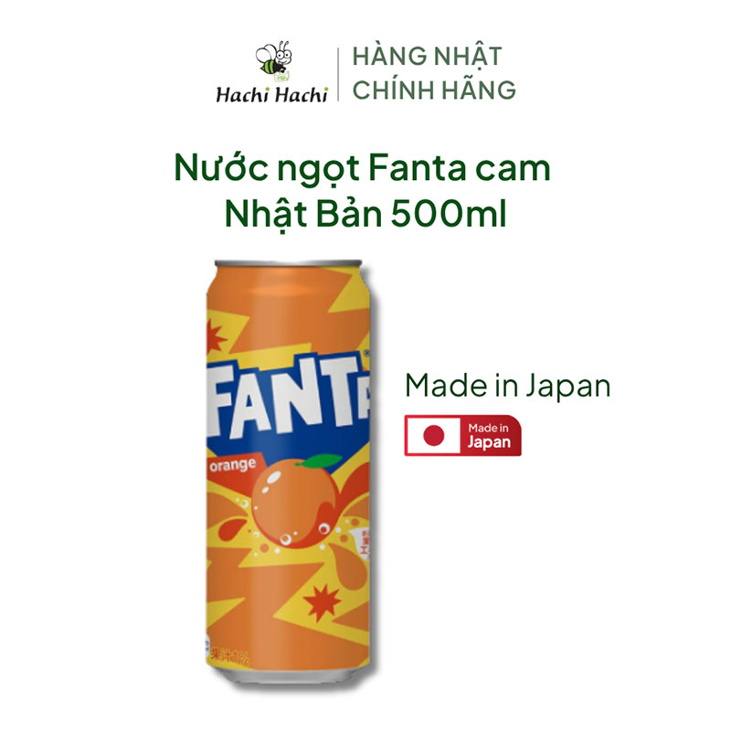 TPBS:Nước ngọt Fanta cam Nhật Bản 500ml thương hiệu COCA COLA