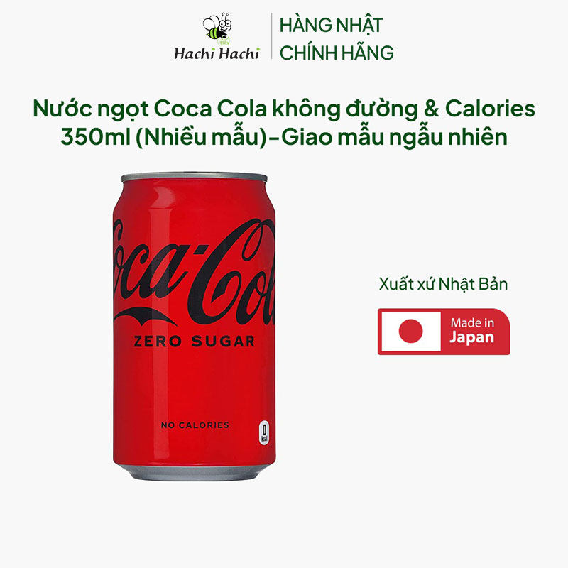Nước ngọt Coca Cola không đường & Calories 350ml (Nhiều mẫu)-Giao mẫu ngẫu nhiên thương hiệu COCA COLA