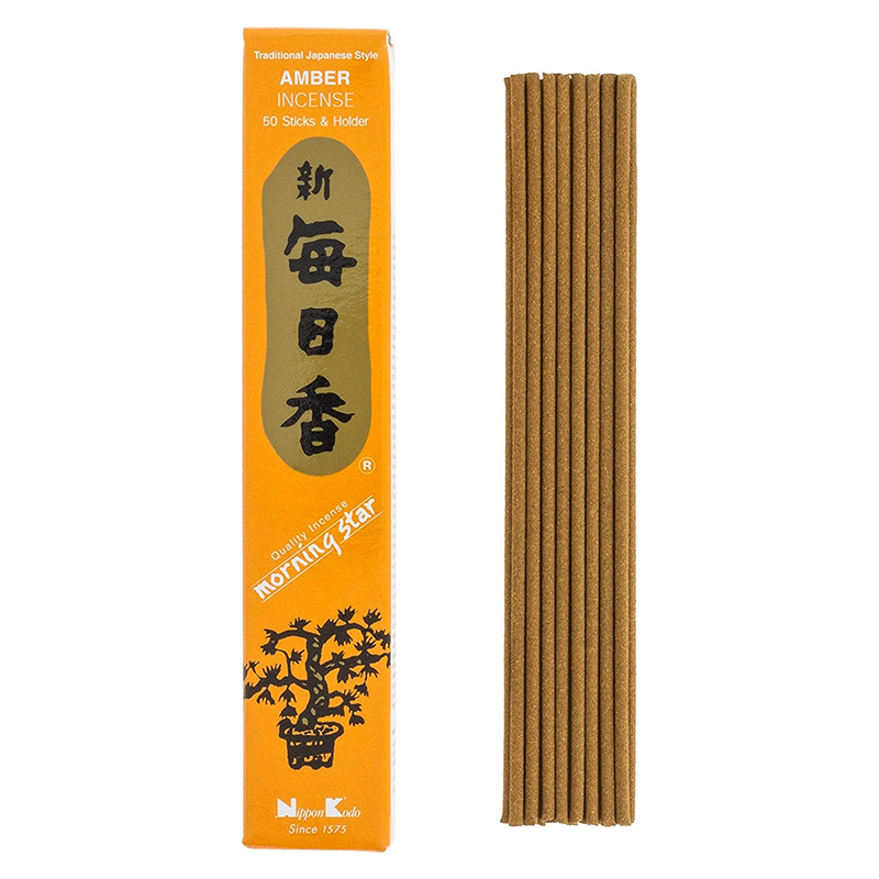 Nhang thơm Morning Star 50 que (15g) Hương hổ phách thương hiệu NIPPON KODO