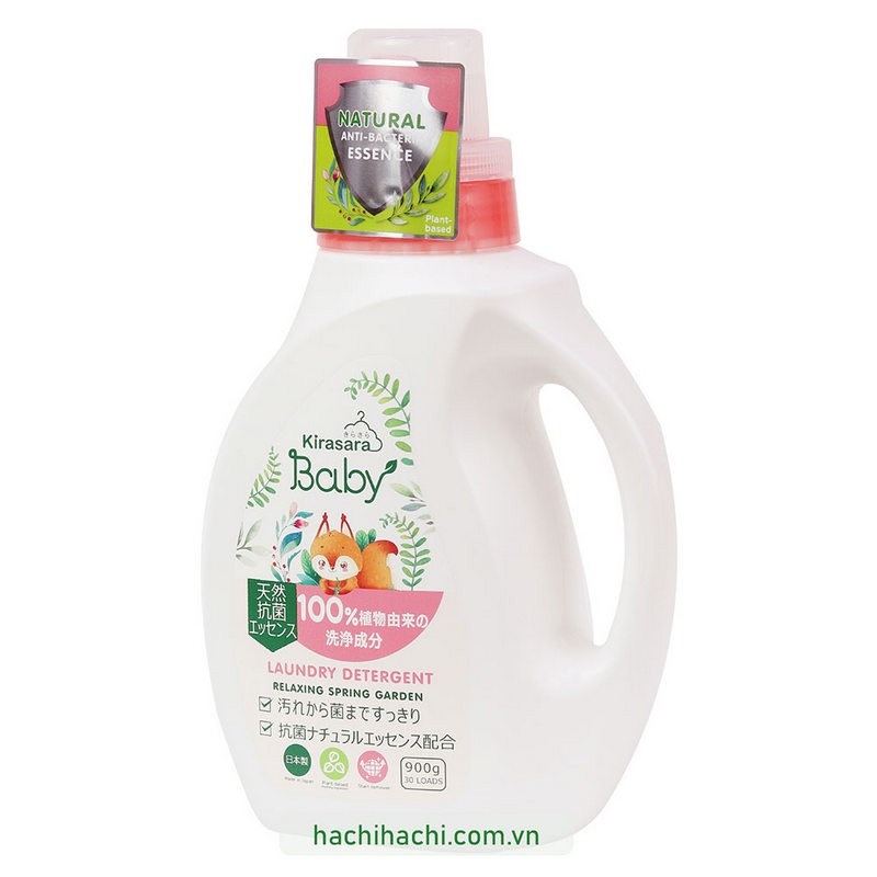 Nước giặt kháng khuẩn Kirasara Baby 900g thương hiệu NS FAFA JAPAN