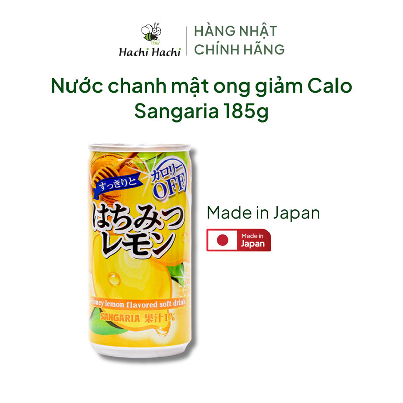 Nước chanh mật ong giảm Calo Sangaria 185g thương hiệu SANGARIA