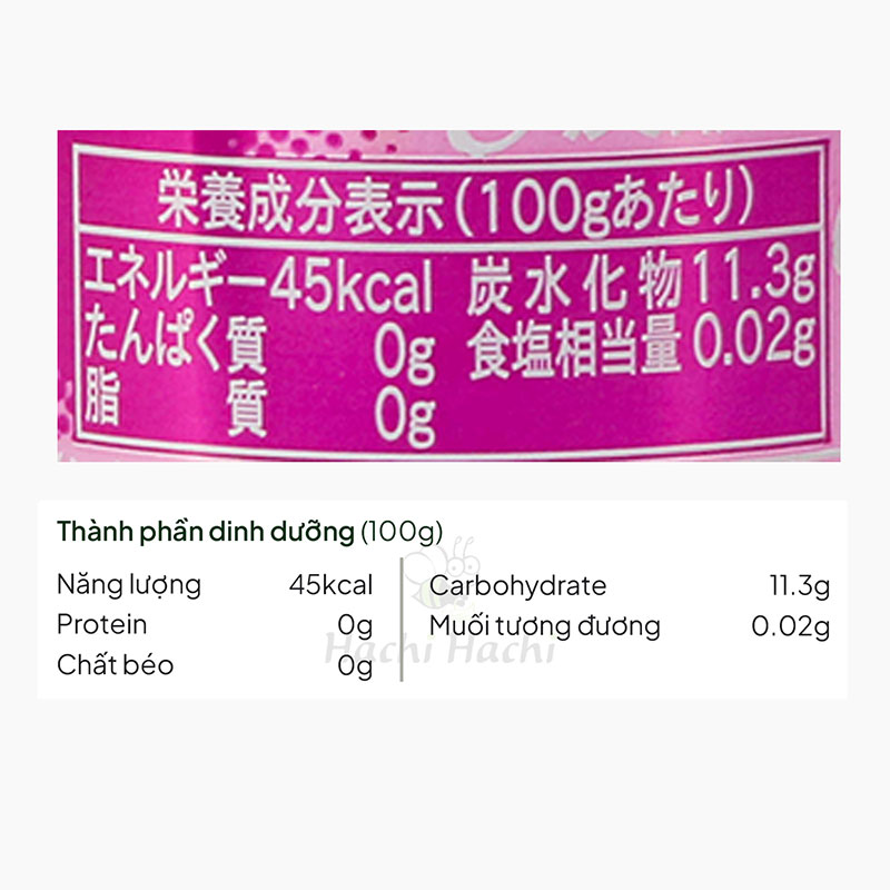 Nước soda Sangaria Hajikete vị Nho 250g thương hiệu SANGARIA