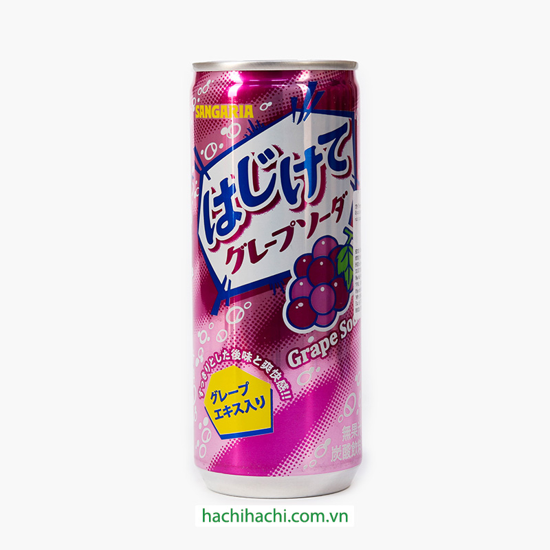 Nước soda Sangaria Hajikete vị Nho 250g