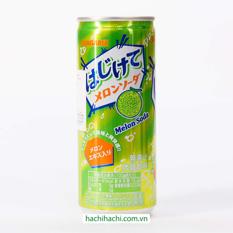 Nước soda Sangaria Hajikete vị Dưa lưới 250g thương hiệu SANGARIA