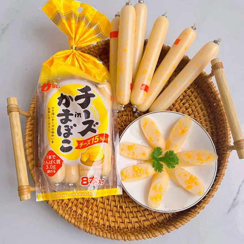 Xúc xích chả cá tuyết phô mai Natori 232g (29g x 8 cây) thương hiệu HAKODATE NATORI
