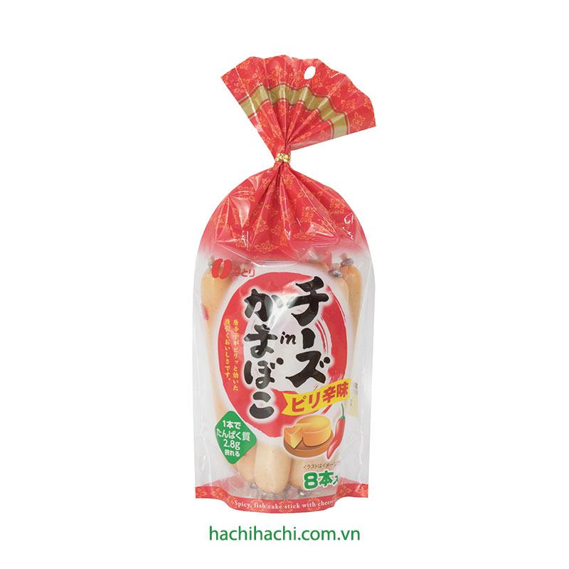 Xúc xích chả cá tuyết phô mai Natori vị cay 232g (29g x 8 cây)