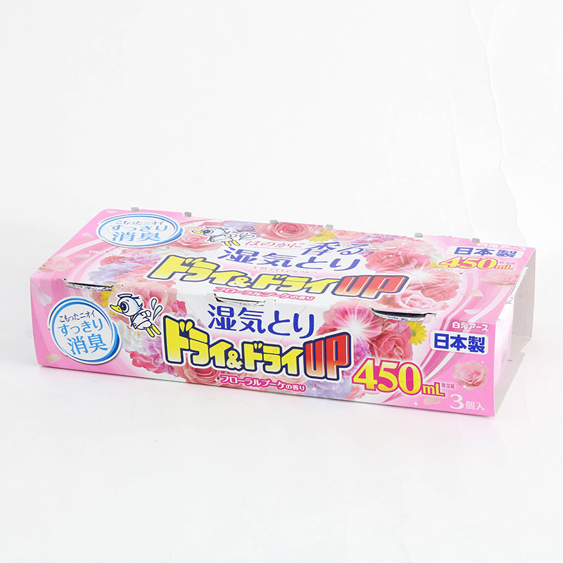 Hộp hút ẩm khử mùi ẩm mốc ngăn tủ Nhật Bản hương hoa thiên nhiên Hakugen Earth 450mlx3 hộp thương hiệu HAKUGEN EARTH