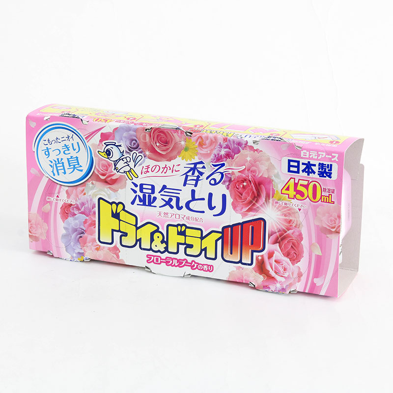 Hộp hút ẩm khử mùi ẩm mốc ngăn tủ Nhật Bản hương hoa thiên nhiên Hakugen Earth 450mlx3 hộp