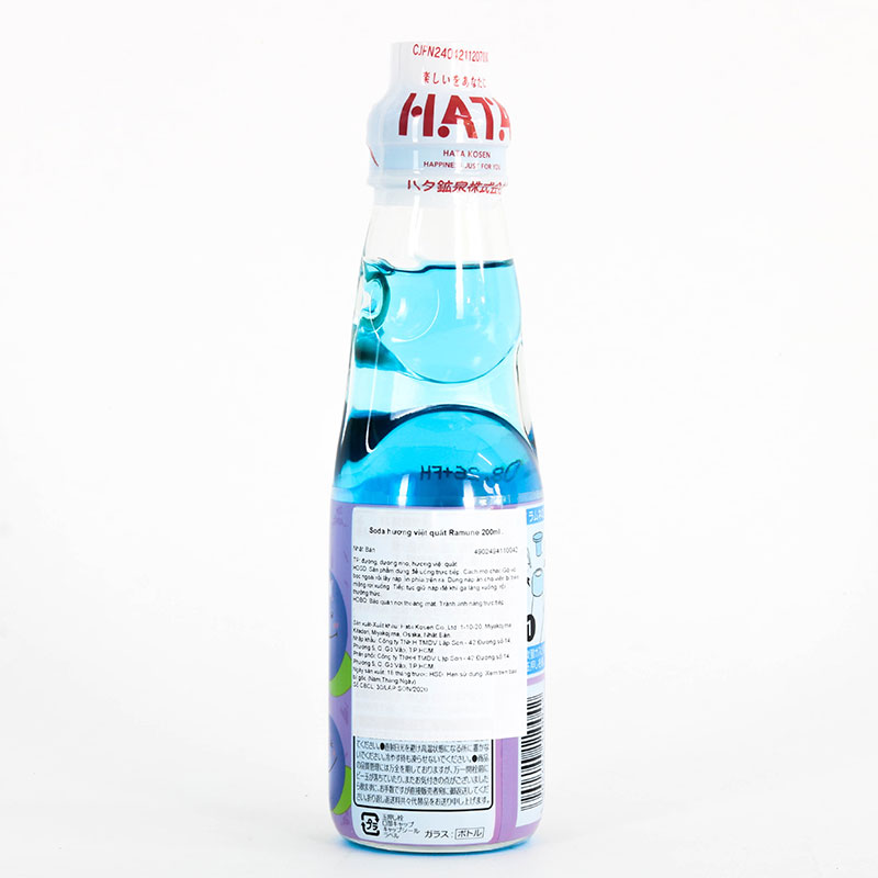 Soda hương việt quất Ramune 200ml Sảng khoái, tươi mát thương hiệu HATAKOSEN