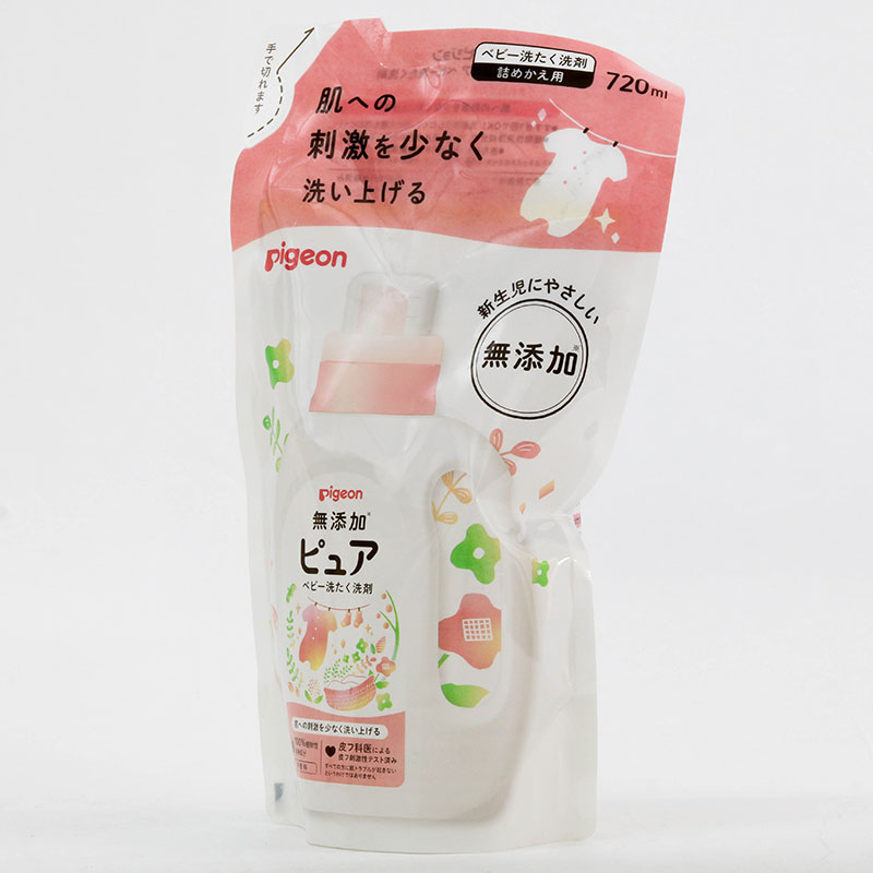 Nước giặt quần áo Nhật Bản cho bé Pigeon dạng túi 720ml, không chất phụ gia thương hiệu PIGEON