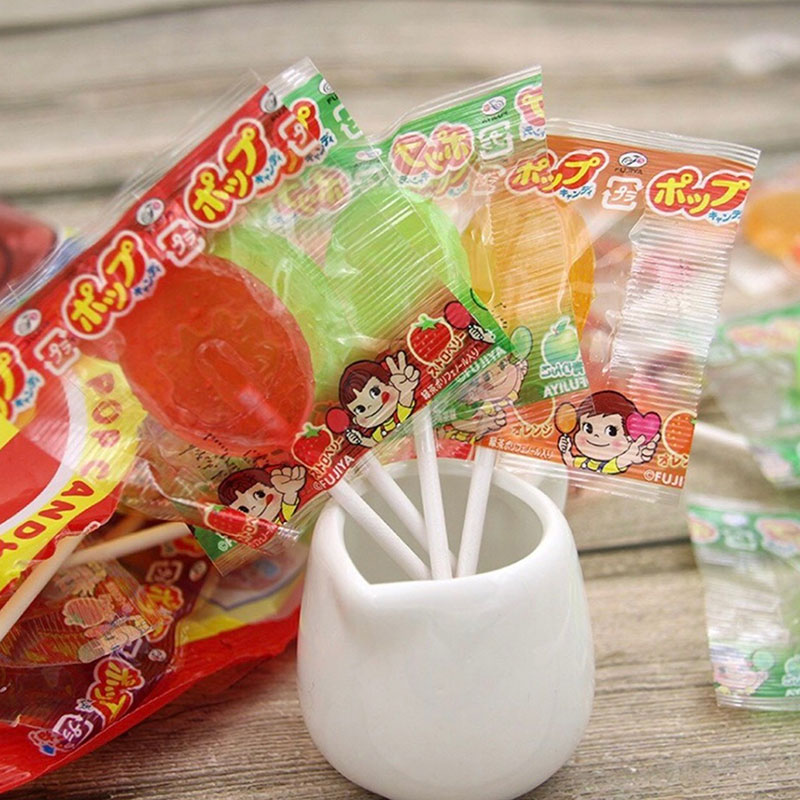 Kẹo mút Nhật Bản Fujiya trái cây 20 cái 128g thương hiệu 
