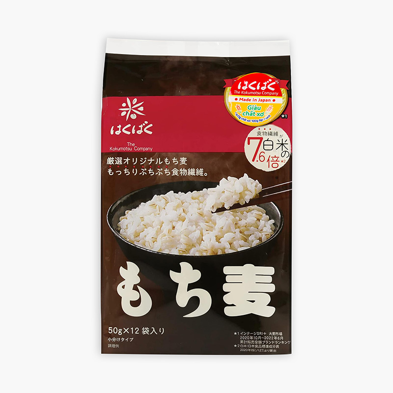 Gạo đại mạch Mochimugi Hakubaku 600g (50gx12) 