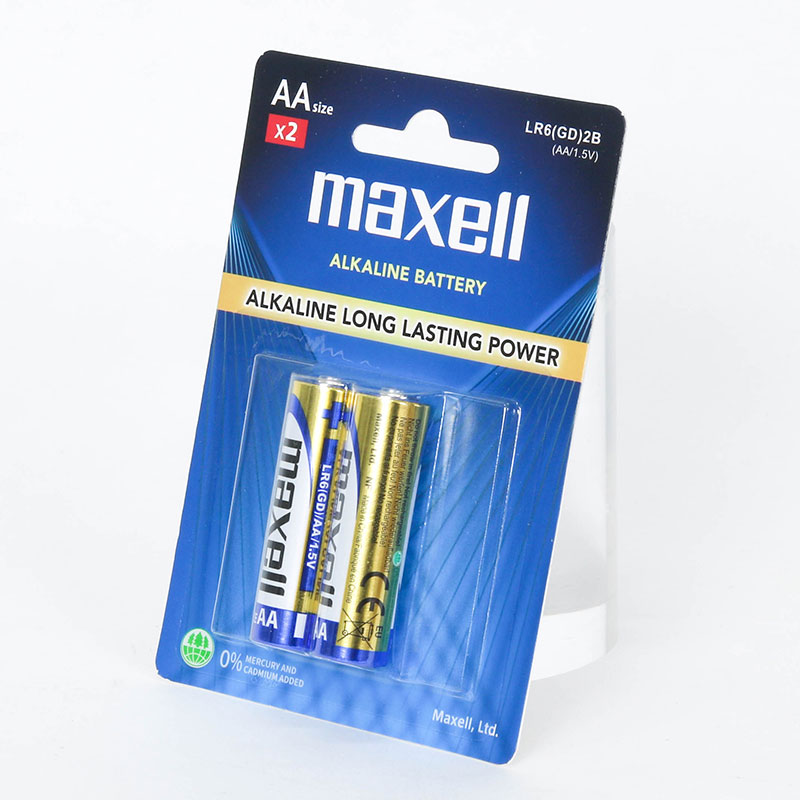 Pin Alkaline AA Maxell LR6 (GD) 2B dạng vỉ 2 viên thương hiệu MAXELL