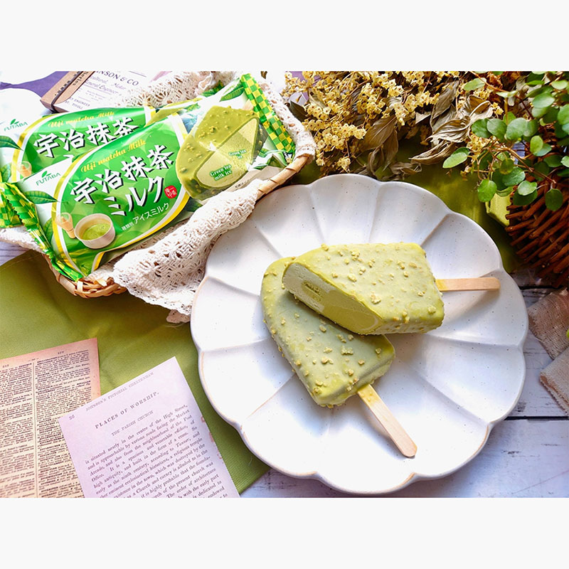 Kem vị trà sữa Matcha Nhật Bản Futaba 115ml, sử dụng Matcha Uji đậm đà thương hiệu FUTABA