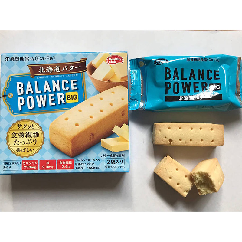 TPBS: Bánh BALANCE POWER vị bơ Hokkaido 64.8g (4 thanh), Bổ sung Canxi, Sắt, chất xơ thương hiệu HAMADA CONFECT