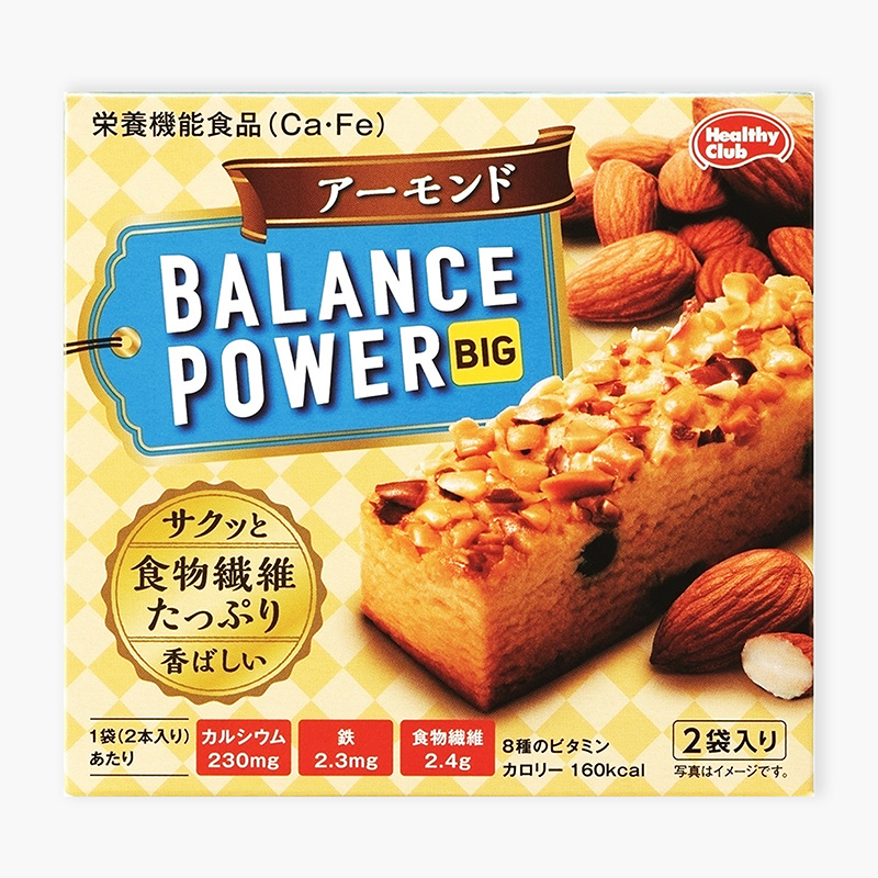 TPBS: Bánh BALANCE POWER vị hạnh nhân 63.2g (4 thanh), Bổ sung Canxi, Sắt, chất xơ