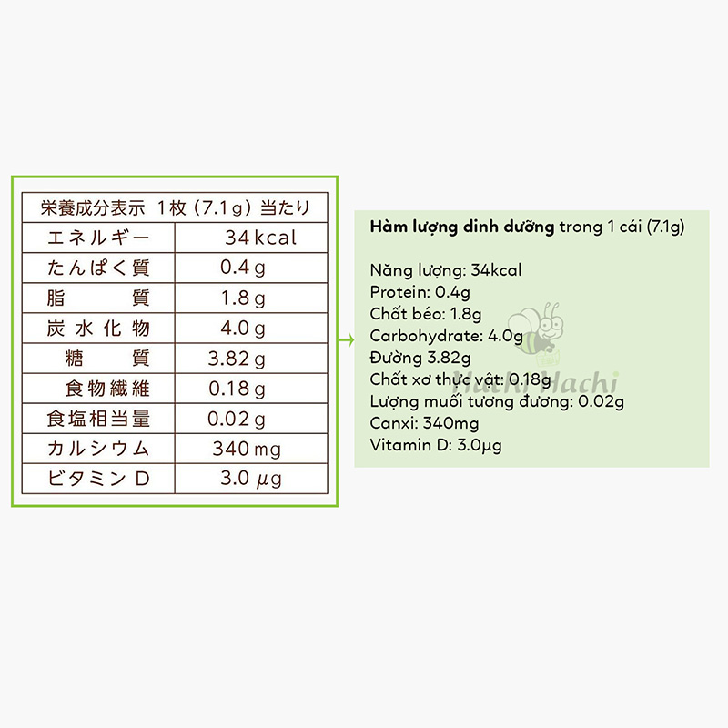 TPBS: Bánh xốp vị vani bổ sung canxi vitamin D 255.6g (36 cái) thương hiệu HAMADA CONFECT
