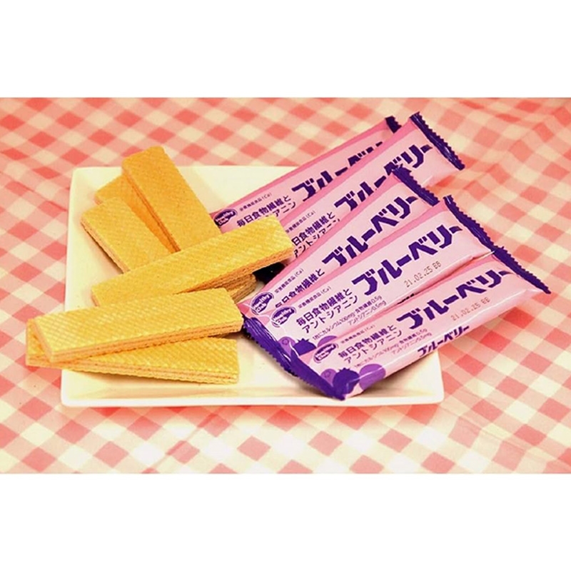 TPBS: Bánh xốp vị việt quất bổ sung canxi, vitamin D, chất xơ & chất chống oxy hóa 255.6g (36 cái) thương hiệu HAMADA CONFECT