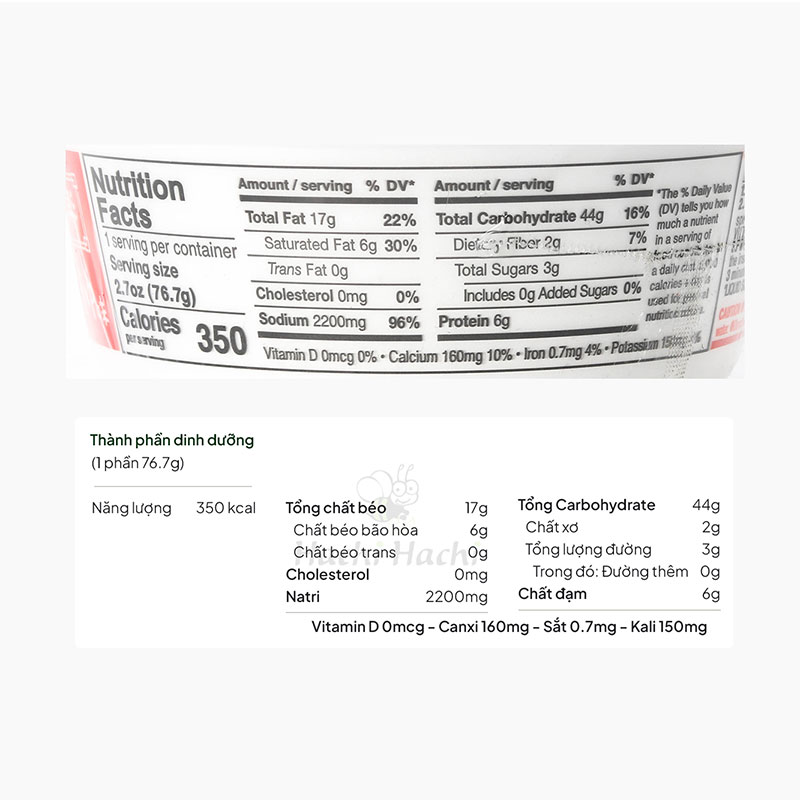 TPBS: Mì chay rau củ nước tương Nhật Bản Hikari Miso 76.7g thương hiệu HIKARI MISO