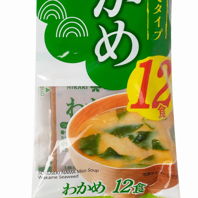 Súp Miso rong biển Wakame ăn liền Hikari Miso 216g (12 gói) thương hiệu HIKARI MISO