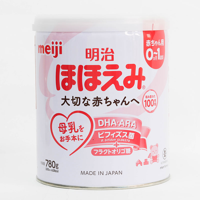 Sữa công thức cho trẻ từ 0 tháng - 1 tuổi MEIJI HOHOEMI MILK 780g, sữa Meiji nội địa Nhật Bản thương hiệu MEIJI