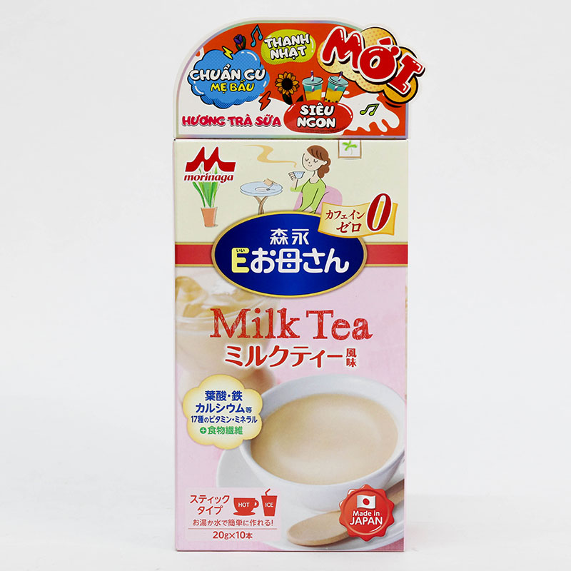 TPBS: Sữa bầu Morinaga E-Okasan Nhật Bản hương trà sữa 200g (10 gói) thương hiệu MORINAGA