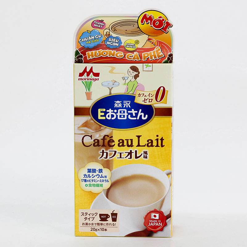 TPBS: Sữa bầu Morinaga E-Okasan Nhật Bản hương Café 200g (10 gói) thương hiệu MORINAGA