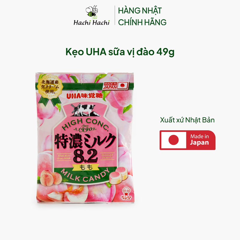 Kẹo UHA sữa vị đào 49g thương hiệu UHA MIKAKUTO