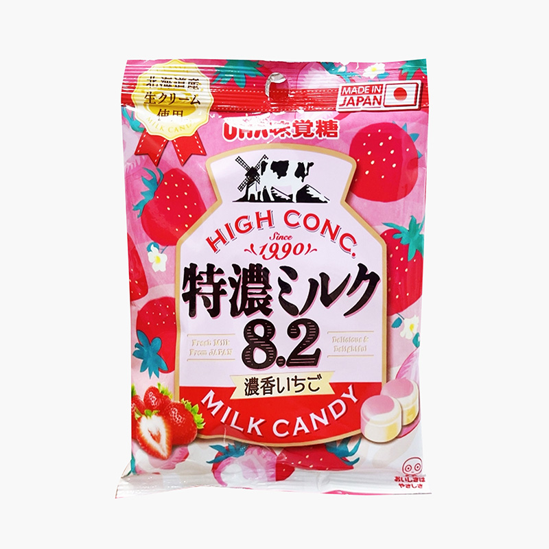Kẹo UHA sữa dâu TOKUNO 58g, chứa kem tươi đặc sản Hokkaido