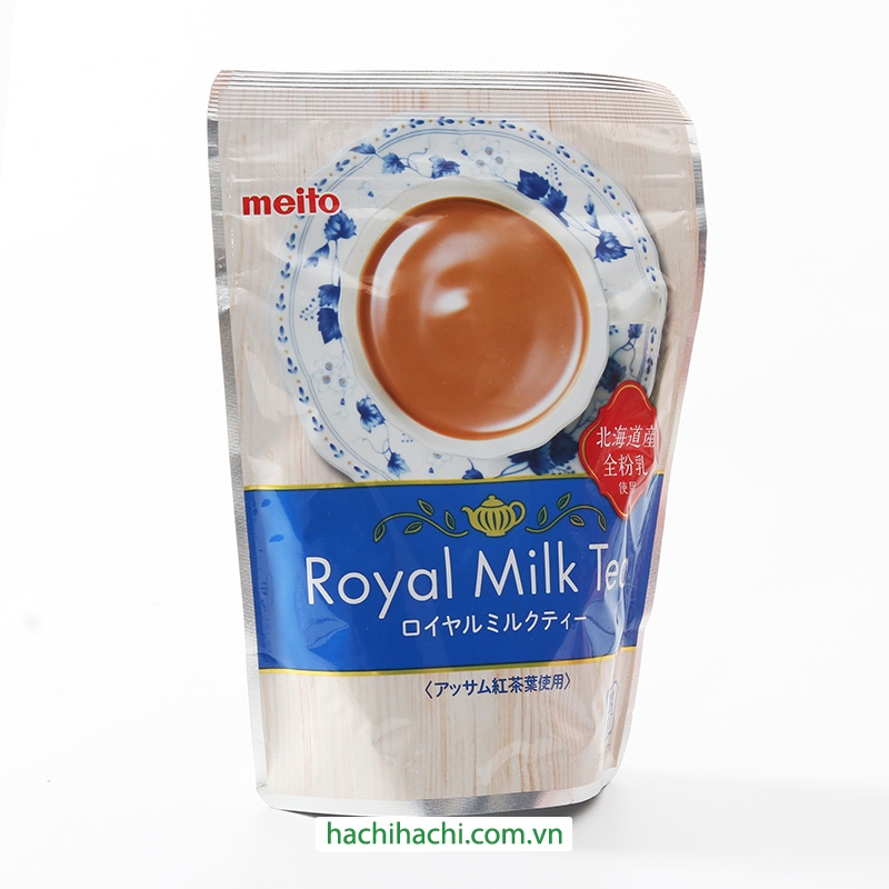 Bột trà sữa Hoàng gia Royal Meito 210g, sử dụng sữa đặc sản Hokkaido thương hiệu MEITO SANGYO