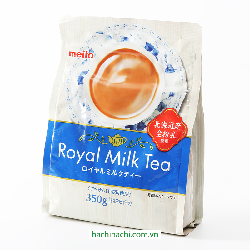Bột trà sữa Hoàng gia Royal Meito 350g, sử dụng sữa đặc sản Hokkaido thương hiệu MEITO SANGYO