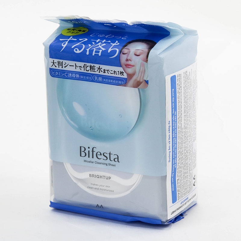 Khăn ướt tẩy trang sáng da Nhật Bản Bifesta Micellar Brightup 46 miếng thương hiệu 