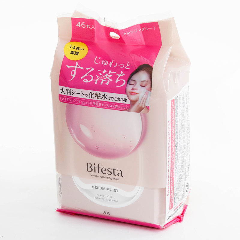 Khăn ướt tẩy trang dưỡng ẩm Nhật Bản Bifesta Serum Moist 46 miếng thương hiệu 