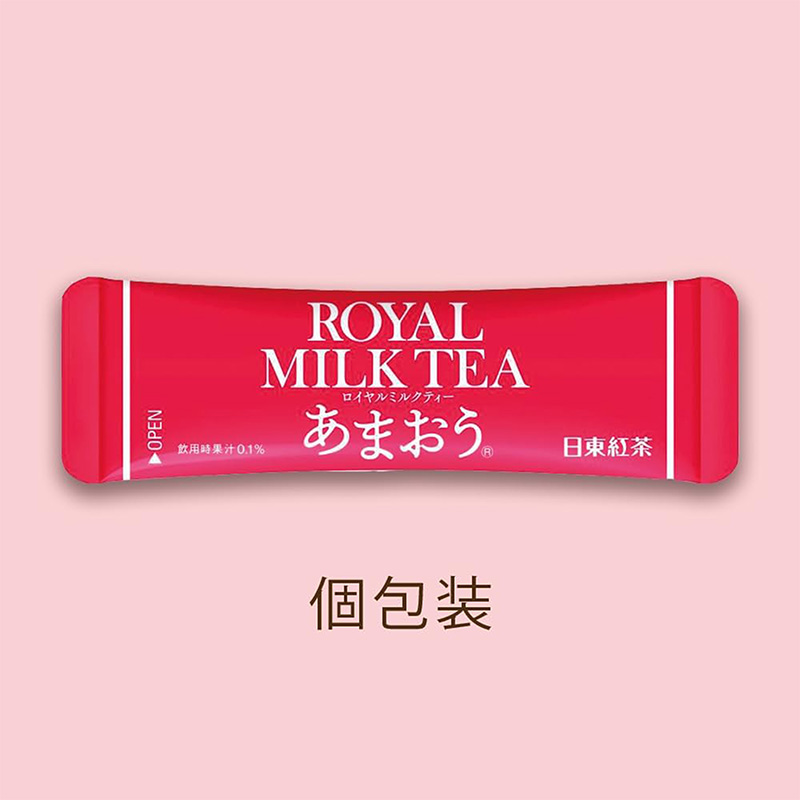 Bột trà sữa Hoàng gia Nittoh vị  dâu tây 112g (14g x 8 gói), sử dụng 100% sữa nguyên kem Hokkaido thương hiệu MITSUI NORIN