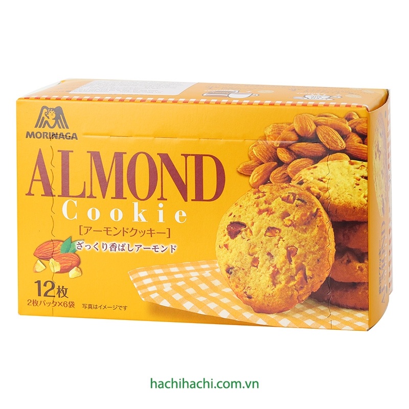 Bánh quy hạnh nhân Morinaga 99.6g (2 cái x 6 gói) thương hiệu 