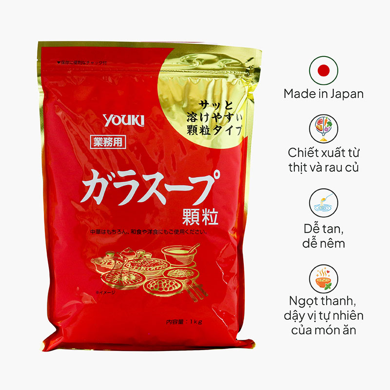 Hạt nêm chiết xuất thịt và rau Youki 1kg