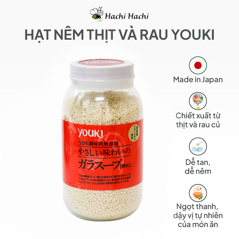 Hạt nêm chiết xuất thịt và rau Youki không chất phụ gia 400g thương hiệu YOUKI FOOD