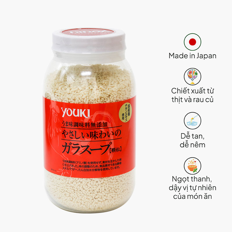 Hạt nêm chiết xuất thịt và rau Youki không chất phụ gia 400g