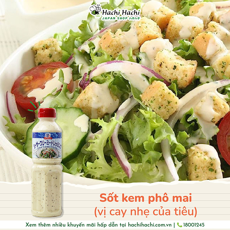 Sốt kem phô mai Youki Dressing 480ml  thương hiệu YOUKI FOOD