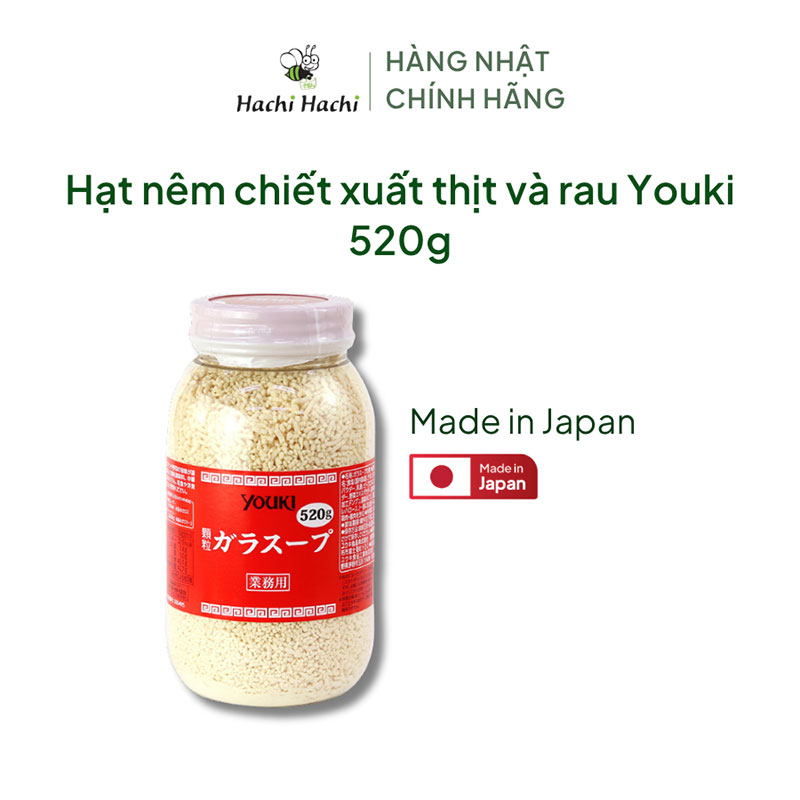 Hạt nêm chiết xuất thịt và rau Youki 520g thương hiệu YOUKI FOOD