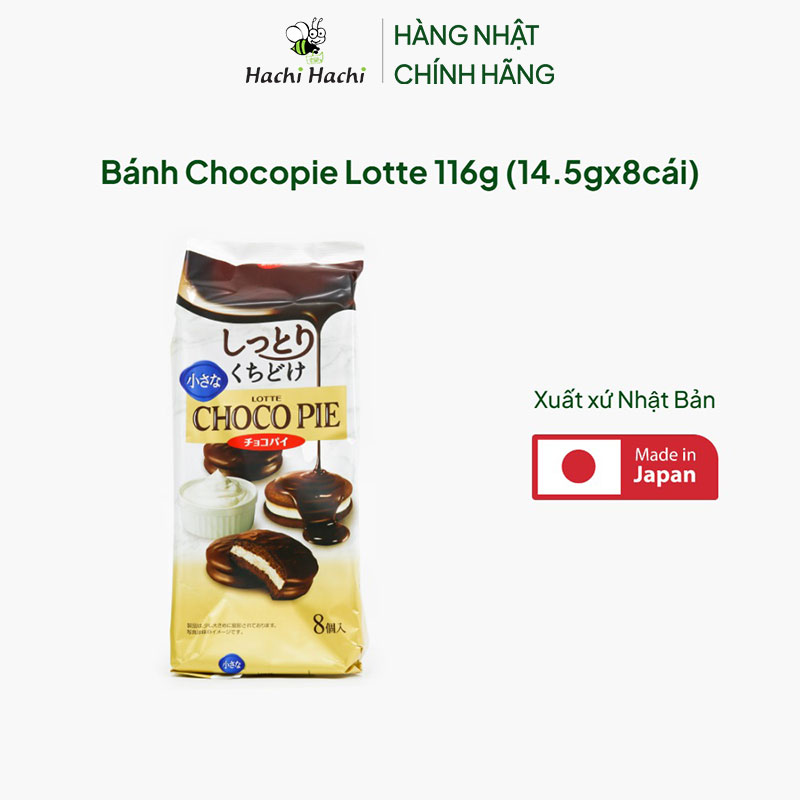 Bánh Chocopie Lotte 116g (14.5gx8cái) thương hiệu LOTTE